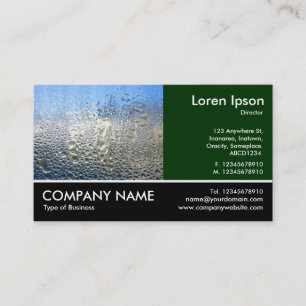 Carte De Visite Photo Pied - Dk Green - Cool Water II