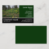 Carte De Visite Photo pied - Dk Green - Daffodils dans le parc (Devant / Derrière)