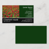 Carte De Visite Photo Pied - Dk Green - Tulipes Rouges (Devant / Derrière)
