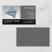 Carte De Visite Photo Pied - Gris 60pc - Sphères connectées (Devant / Derrière)