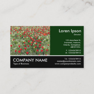 Carte De Visite Photo Pied - Lit de Tulipes