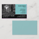 Carte De Visite Photo Pied - Lt Blue Green - In the Woods (Devant / Derrière)