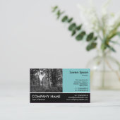 Carte De Visite Photo Pied - Lt Blue Green - In the Woods (Debout devant)