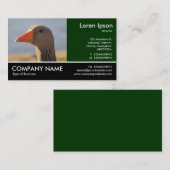 Carte De Visite Photo Pied - Oie Inquistive (Devant / Derrière)