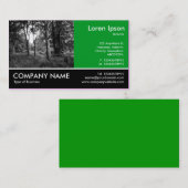 Carte De Visite Photo Pied - Vert herbe - Dans les bois (Devant / Derrière)