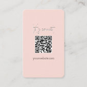 Carte de visite photo Pink Cute QR Code (Devant)