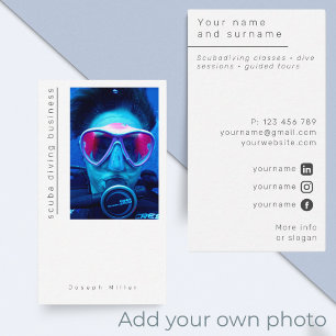 Carte De Visite Photo plongée sous-marine boutique de plongée mode