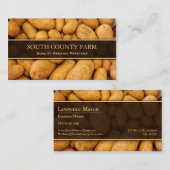 Carte De Visite Photo Pommes de terre - Ferme de pomme de terre -  (Devant / Derrière)