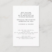 Carte De Visite Photo pour animaux de compagnie moderne Custom Cha (Dos)