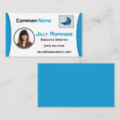 Carte de visite photo pour le badge d'identificati (Devant / Derrière)