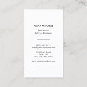 Carte De Visite PHOTO PRISME en BLANC (vertical) (Dos)