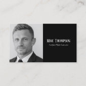 Carte De Visite Photo Professional QR Code Pilot Black Aviation (Devant)