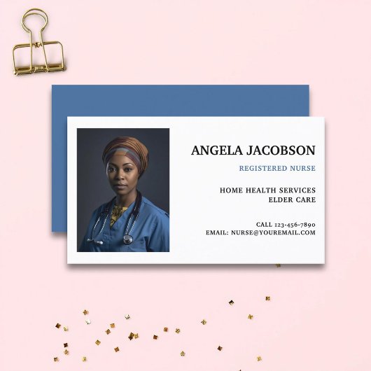 Carte de visite photo professionnel inscrit