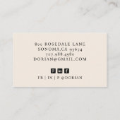 Carte de visite photo professionnel moderne (Dos)