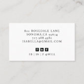 Carte de visite photo professionnel moderne (Dos)