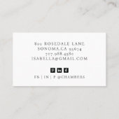 Carte de visite photo professionnel moderne (Dos)