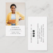 Carte de visite photo professionnel moderne (Devant / Derrière)