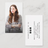 Carte de visite photo professionnel moderne (Devant / Derrière)