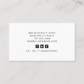 Carte de visite photo professionnel moderne (Dos)