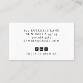 Carte de visite photo professionnel moderne (Dos)