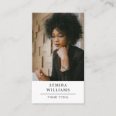 Carte de visite photo professionnel moderne (Devant)