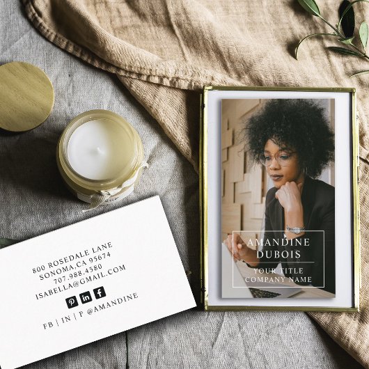 Carte de visite photo professionnel moderne