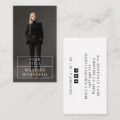 Carte de visite photo professionnel moderne (Devant / Derrière)