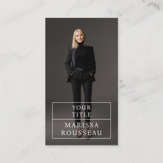 Carte de visite photo professionnel moderne (Devant)