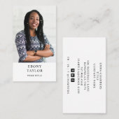 Carte de visite photo professionnel moderne (Devant / Derrière)