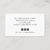 Carte de visite photo professionnel moderne (Dos)