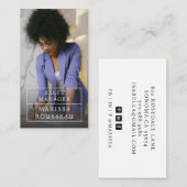 Carte de visite photo professionnel moderne (Devant / Derrière)
