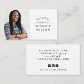 Carte de visite photo professionnel moderne (Devant / Derrière)