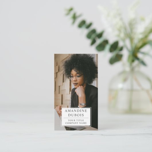 Carte de visite photo professionnel moderne (Debout devant)
