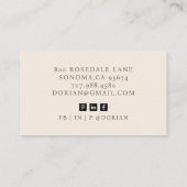 Carte de visite photo professionnel moderne (Dos)