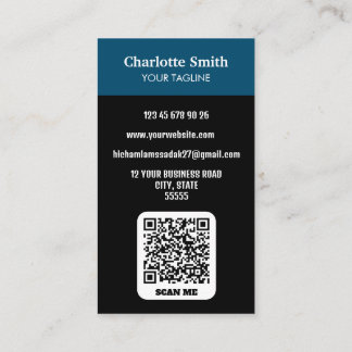 Carte de visite photo professionnel QR Code