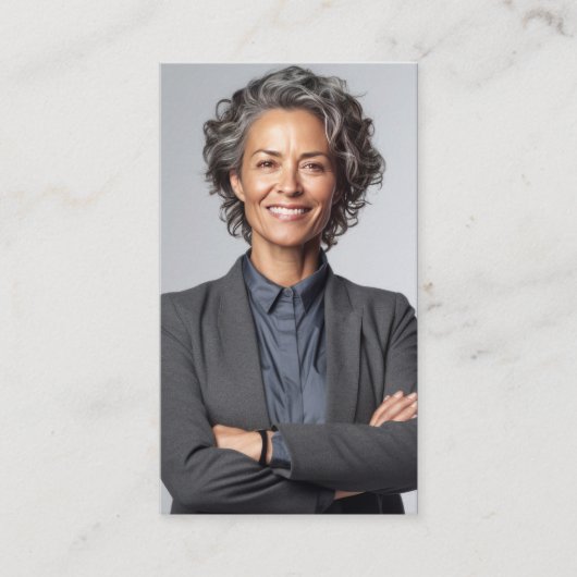 Carte de visite photo professionnel QR Code (Devant)