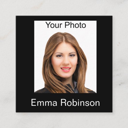 Carte de visite photo professionnel QR Code (Devant)