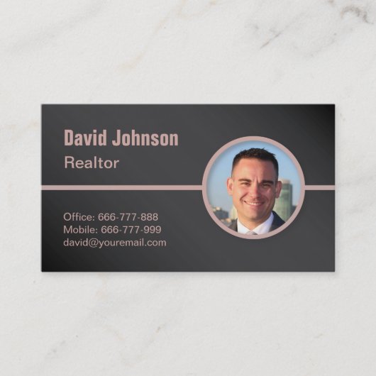 Carte de visite photo professionnel Realtor (Devant)