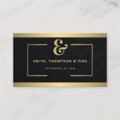 Carte De Visite Photo professionnelle Ampersand Modern Black Gold (Devant)