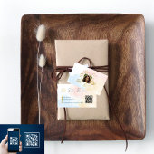 Carte De Visite Photo professionnelle, Code QR, Floral, Pastel, Pe