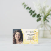 Carte De Visite Photo professionnelle d'art floral jaune (Debout devant)