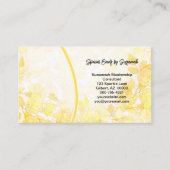 Carte De Visite Photo professionnelle d'art floral jaune avec code (Devant)