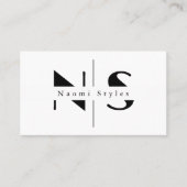 Carte De Visite Photo professionnelle du code QR noir et blanc mod (Devant)