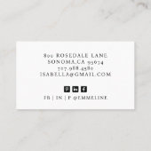 Carte De Visite Photo professionnelle élégante (Dos)