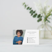 Carte De Visite Photo professionnelle élégante (Debout devant)