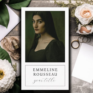 Carte De Visite Photo professionnelle élégante