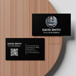 Carte De Visite Photo professionnelle en noir et blanc