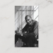 Carte De Visite Photo professionnelle en noir et blanc (Devant)