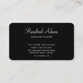 Carte De Visite Photo professionnelle en noir et blanc Monogramme (Dos)