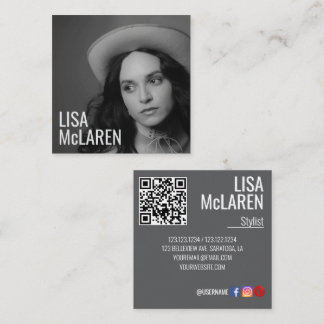 Carte de visite - Photo professionnelle et code QR